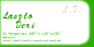 laszlo deri business card